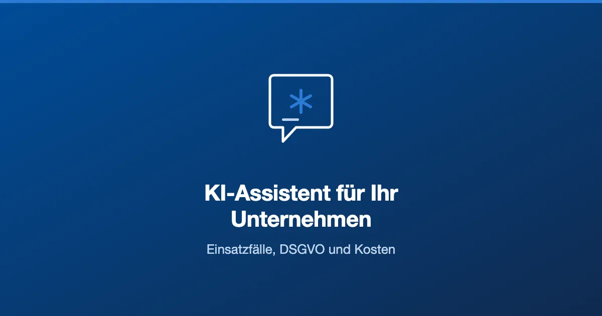 Sprechblase mit Funken als Symbol für einen KI-Assistenten im Unternehmen