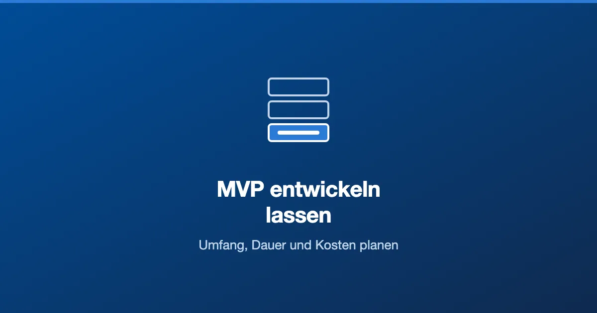 Drei gestapelte Blöcke mit hervorgehobener unterster Stufe als Symbol für ein MVP